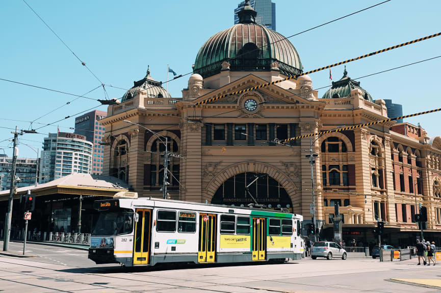 Flinders Street Station in Melbourne, Australia