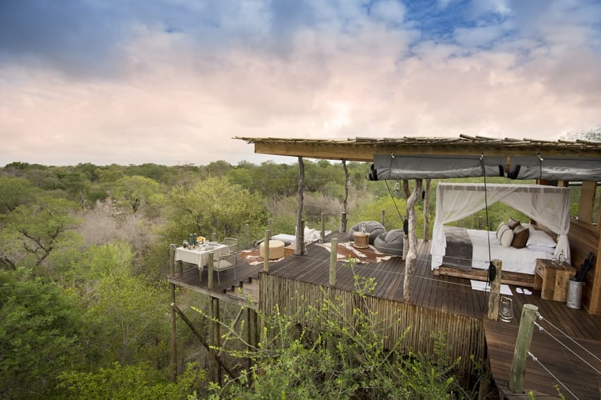 Kingston Treehouse at Lion Sands Game Reserve in South Africa.