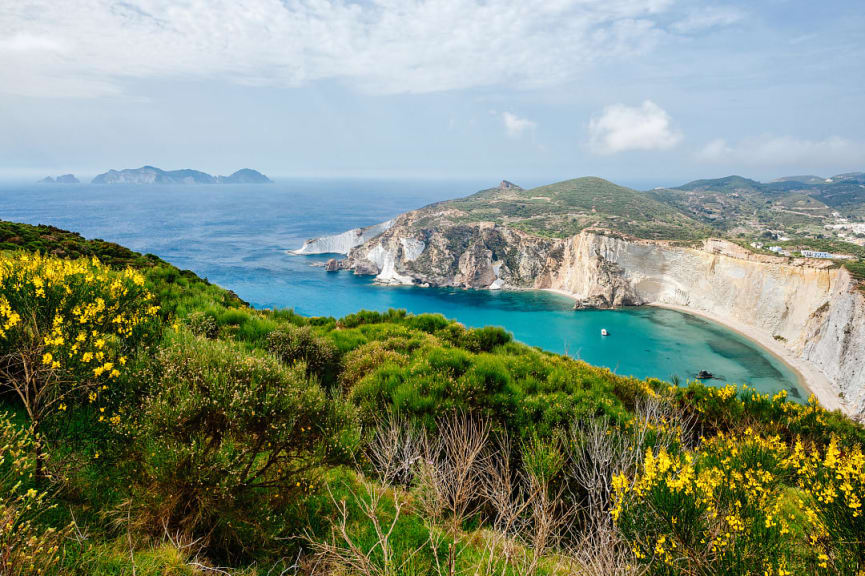 The bay of Chiaia de Luna on Ponza Island, Italy