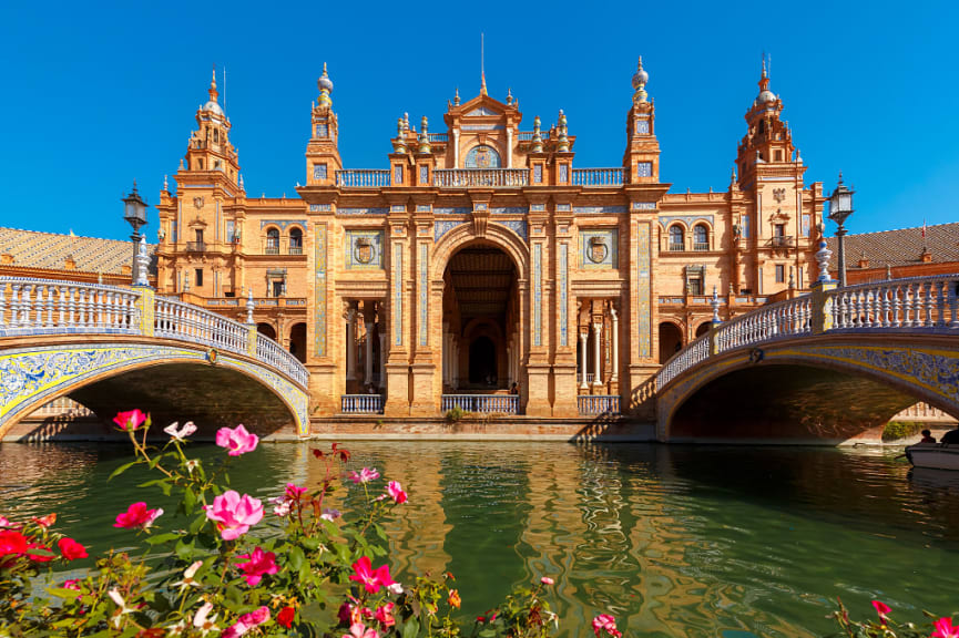 Plaza de España in Seville, Spain