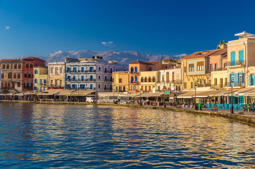 Venetian harbor of Chania, Greece