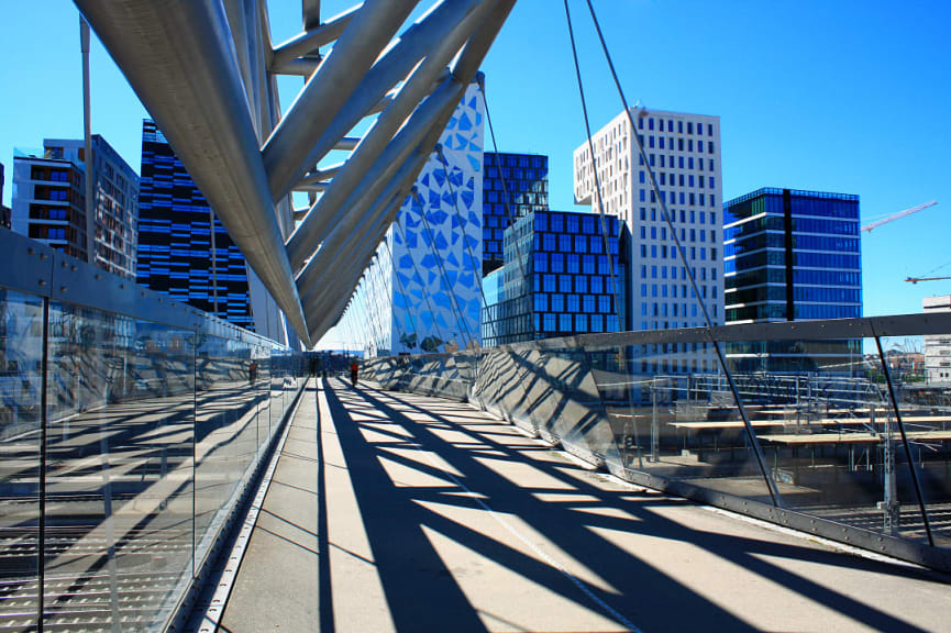 Akrobaten Bridge in Oslo, Norway