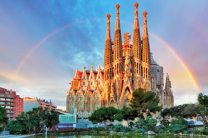 La Sagrada Familia Basilica in Barcelona, Spain