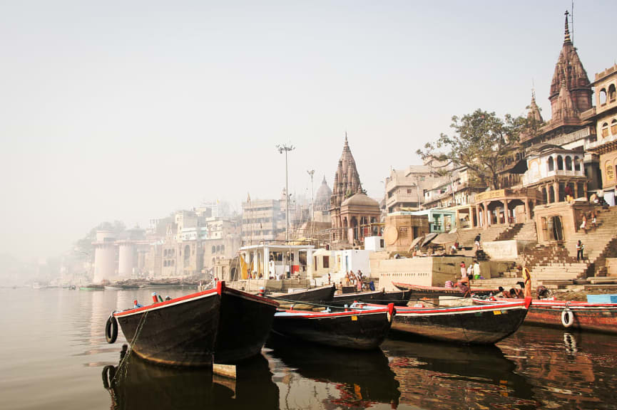 Ganges River in Varanasi, India.