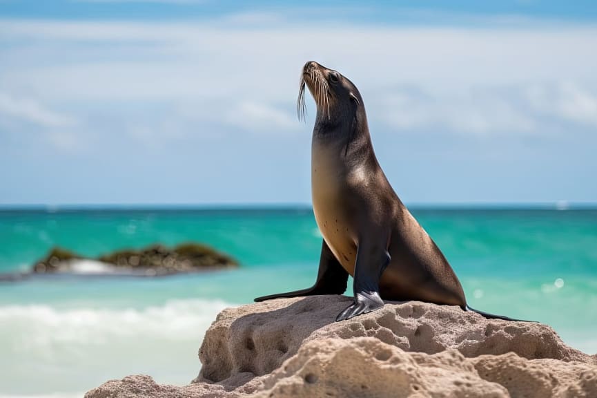 Sea lion in the Galapagos Island, Ecuador