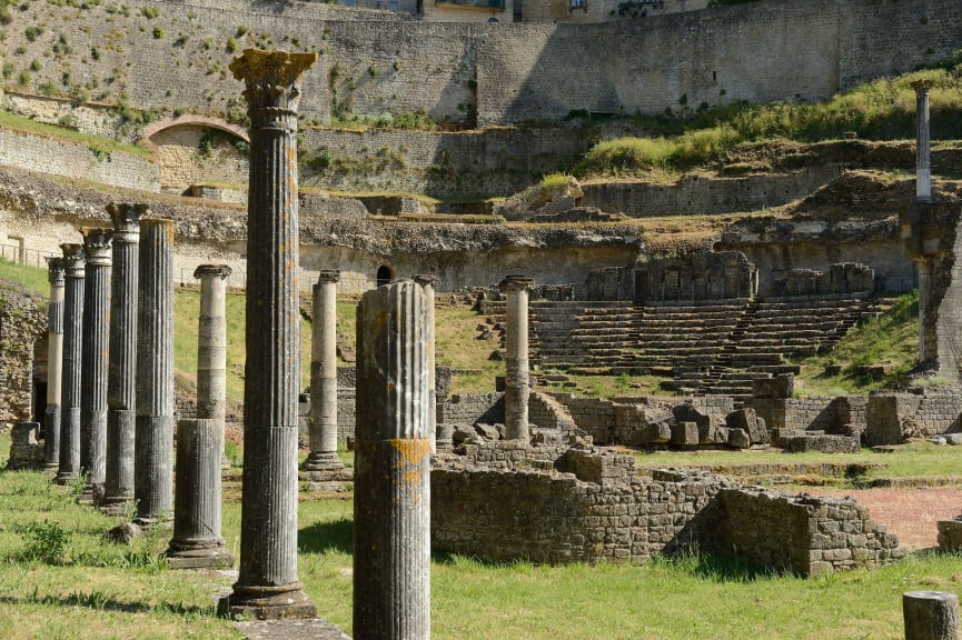 Roman theater in Volterra, Tuscany, Italy