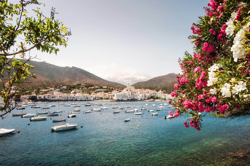 Boats in the bay of Cadaqués, Spain