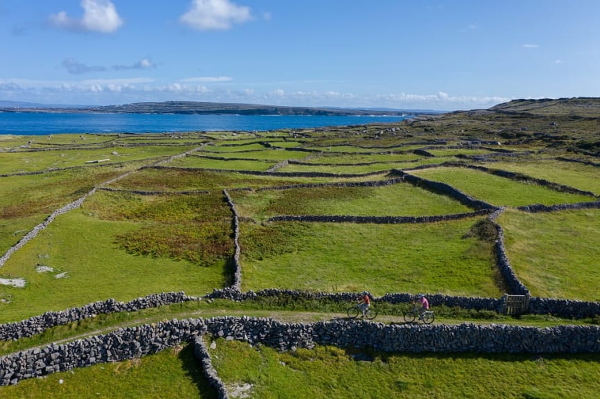 Biking Inis Mor, Aran Islands, Ireland.  Photo courtesy of Garet McCormack / Fáilte Ireland/Tourism Ireland