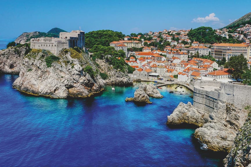 Fort Lovrijenac and the city walls of Dubrovnik, Croatia