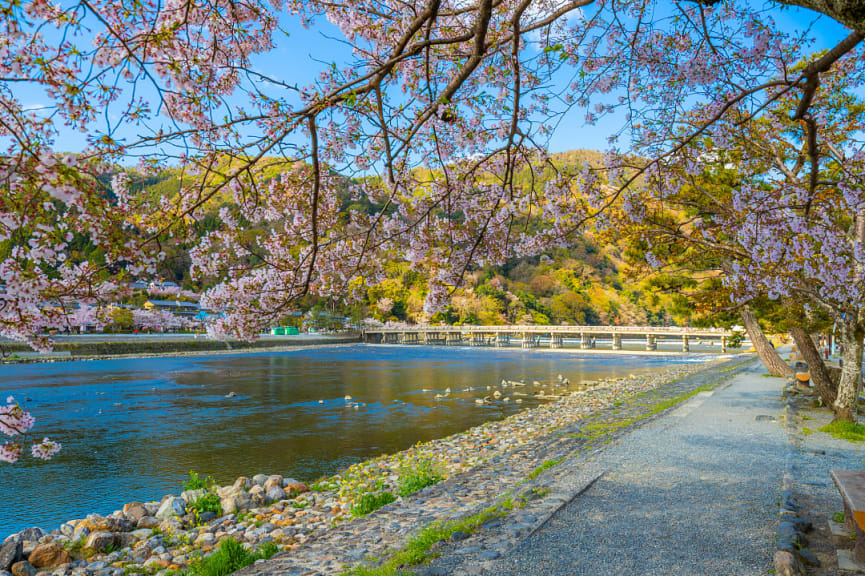 Togetsu-kyo Bridge in Arashiyama, Japan