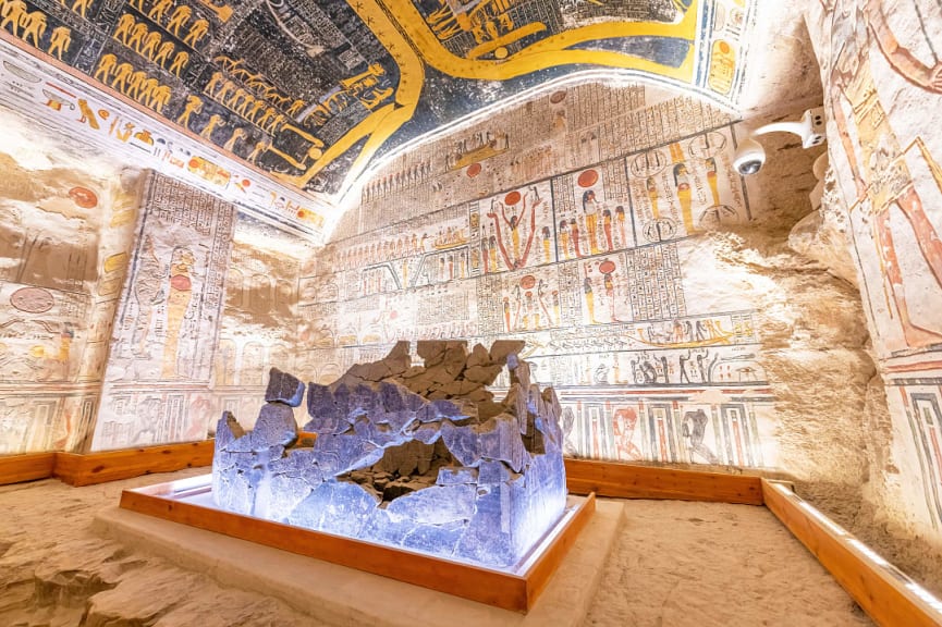 The tomb of Ramesses V and VI at the Valley of the Kings in Luxor, Egypt