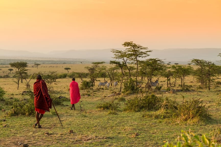 Maasai men, Narok area, Kenya
