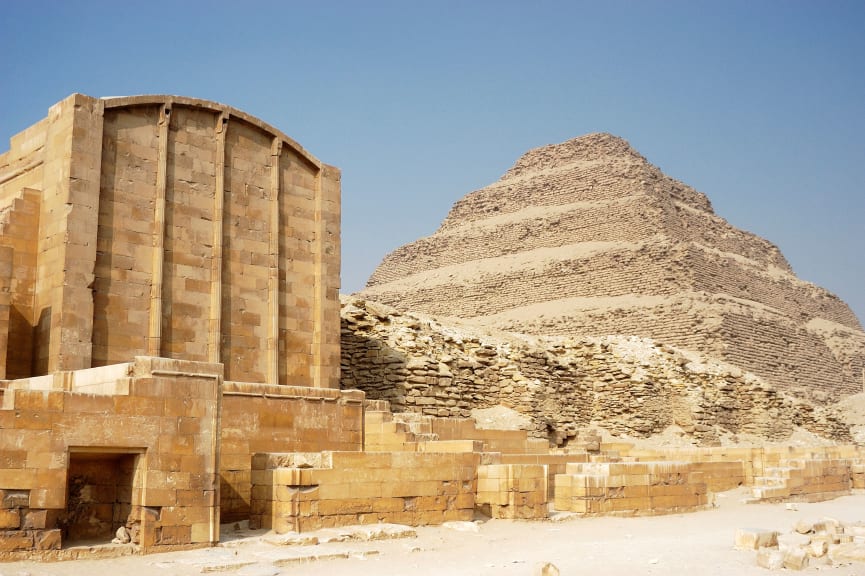 Step pyramid of Djoser - the oldest pyramid in Egypt