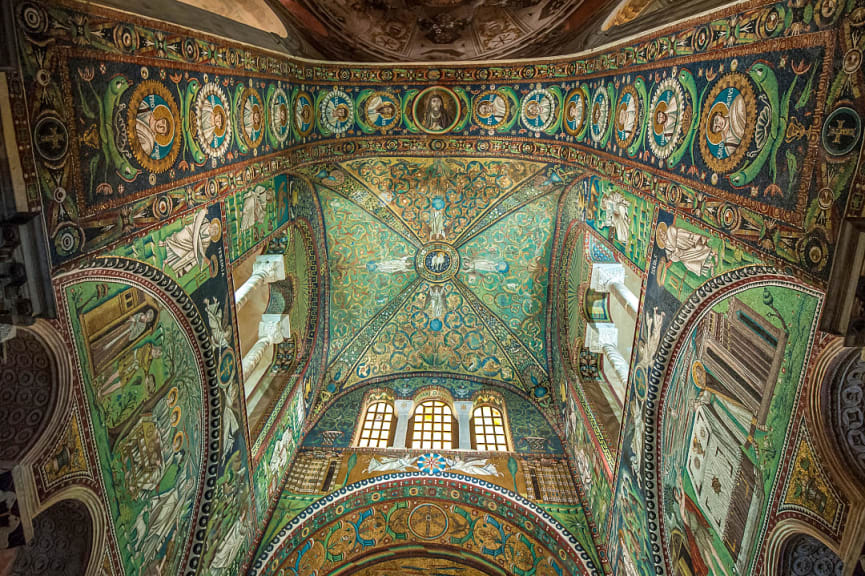 Mosaics of Basilica of San Vitale in Ravenna, Italy