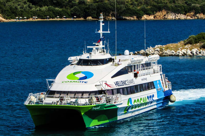 High speed ferry in Greece.