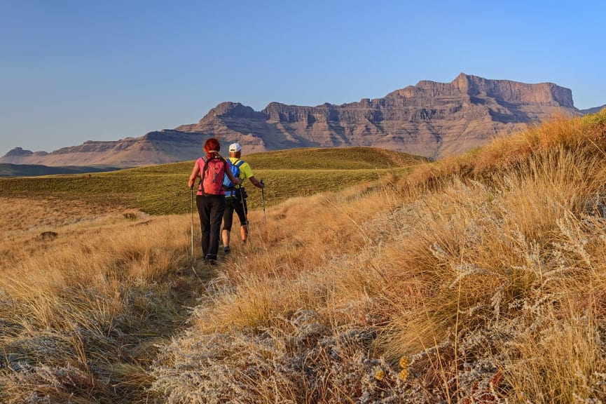 Hiking in the Drakensberg, KwaZulu-Natal, South Africa