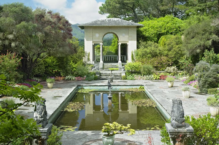 Beautiful eden garden on Garnish island,Glengarriff,County Cork, Ireland