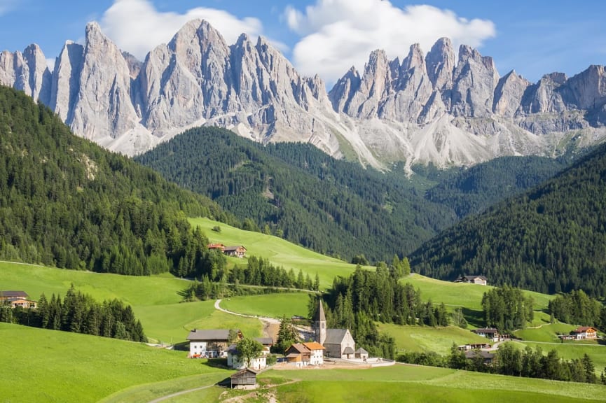  Val di Funes in The Dolomites, Italy