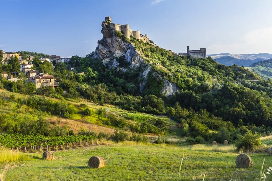 Medieval Castello di Roccascalegna in the Province of Chieti, Abruzzo, southern Italy.