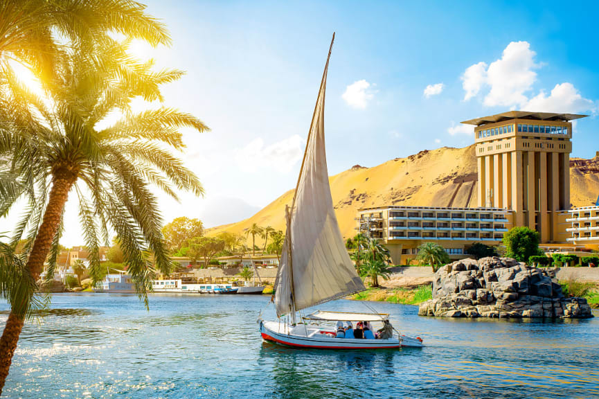 Felucca ride in Aswan, Egypt