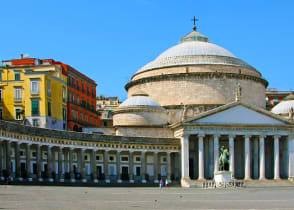 Piazza del Plebiscito in San Francesco, Naples, Italy