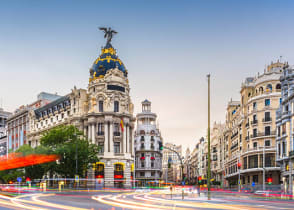 Grand Via in Madrid, Spain