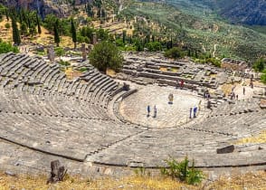 Ancient theater in Delphi, Greece