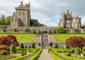 Drummond Castle and gardens in Perthshire near Crieff in Scotland