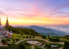 Royal Twin Pagoda in Chiang Mai, Thailand