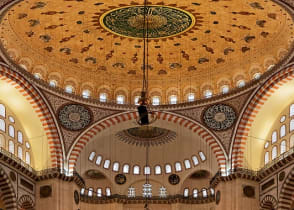 Suleymaniye Mosque Interior, Istanbul, Turkey