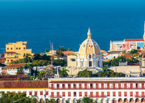 Historic center in Cartagena, Colombia