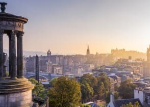 Calton Hill in Edinburgh, Scotland.