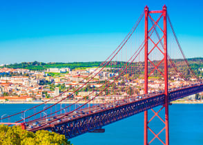 The 25th April bridge in Lisbon, Portugal