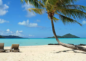 Tropical beach in Bora Bora