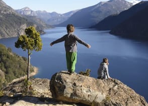 Children in the Lake District, Bariloche, Argentina