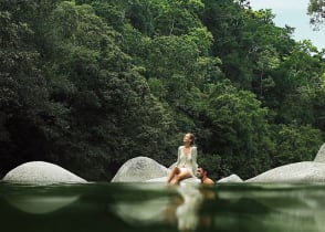 Couple at Mossman Gorge in Daintree Rainforest, Australia