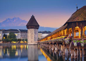 Breathe in the blissful alpine air after spending two days in Lucerne, Chapel Bridge