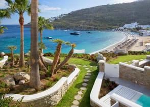 Resort at Paraga Beach on Mykonos, Greece