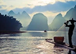 Fisherman at Lijiang river in China 