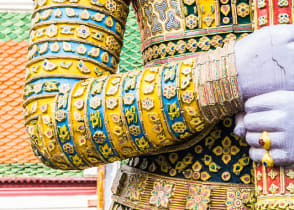 Statue in Wat Phra Kaew in Bangkok, Thailand