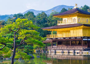 Kinkaku-Ji, the Golden Pavilion, in Kyoto, Japan.