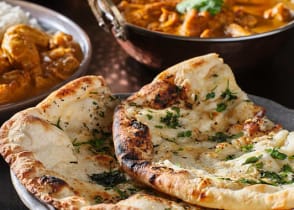 Traditional Indian naan bread