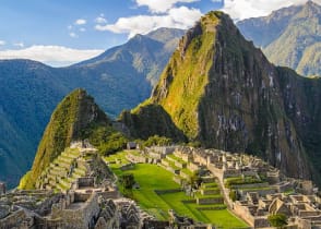 Ruins of Machu Picchu, the lost city of the Incas in Peru