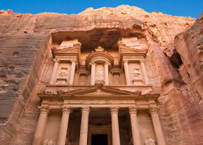 The Treasury, or Al Khazna, in Petra, Jordan