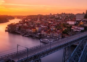 View of the Don Luis Bridge over the Dora River, Porto