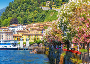 Spectacular view of Bellagio on Lake Como in Lombardy, Italy.