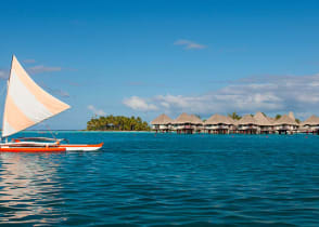 Sailing around Bora Bora in French Polynesia