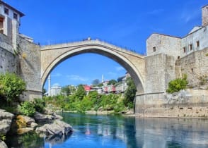 The Old Bridge - Stari Most - in Mostar, Bosnia.