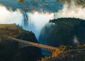 Aerial view of the Victoria Falls