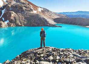 Hiker in Patagonia, Argentina